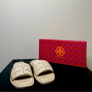 TORY BURCH | Double T Sport Slide - Dulce De Leche / Gold